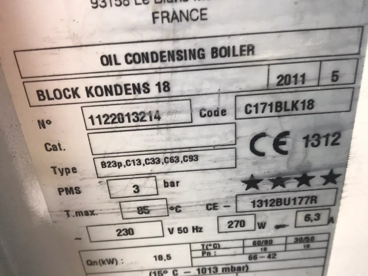 Billede 2 - Baxi Kondenserende Oliefyr fra 2011