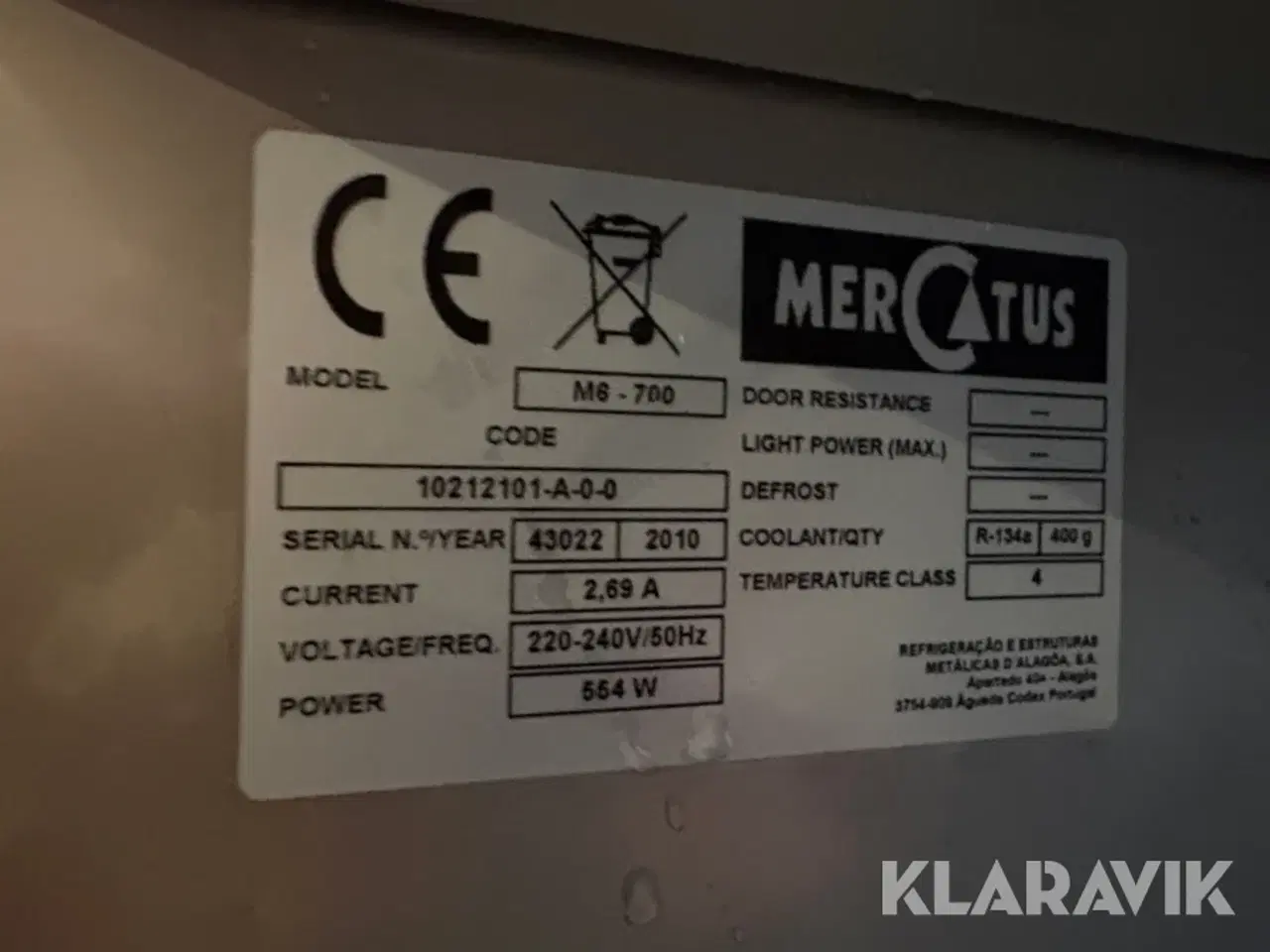 Billede 12 - Køleskab Mercatus M6-700
