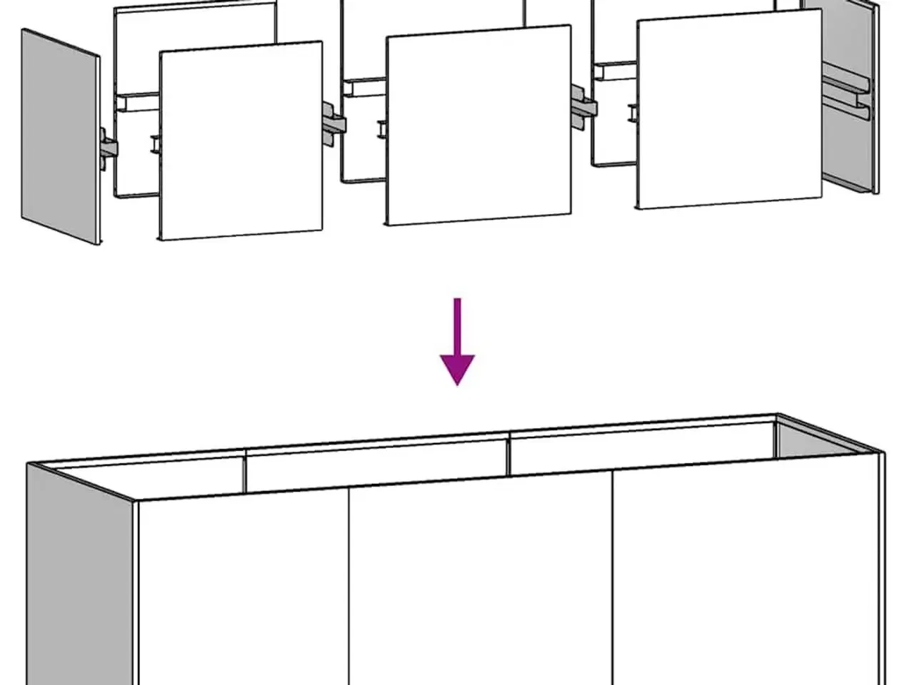 Billede 6 - Plantekasse sort 120x40x40 cm koldvalset stål