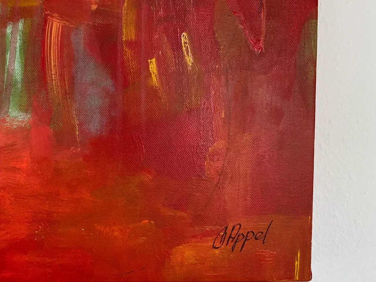 Billede 2 - Maleri i flot rød farve