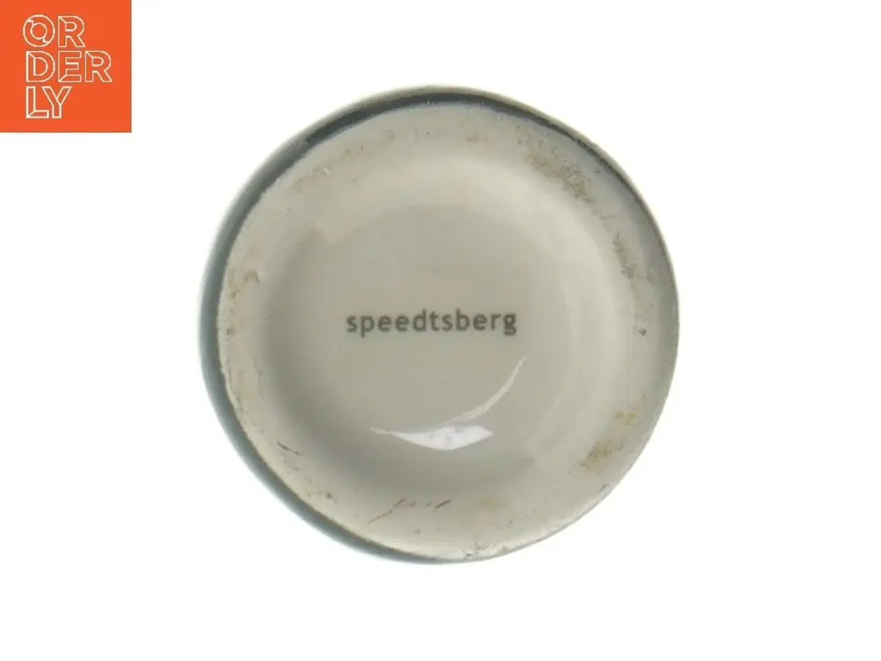 Billede 4 - Keramisk vase med fuglemotiv fra Speedtsberg (str. 15,5 cm)