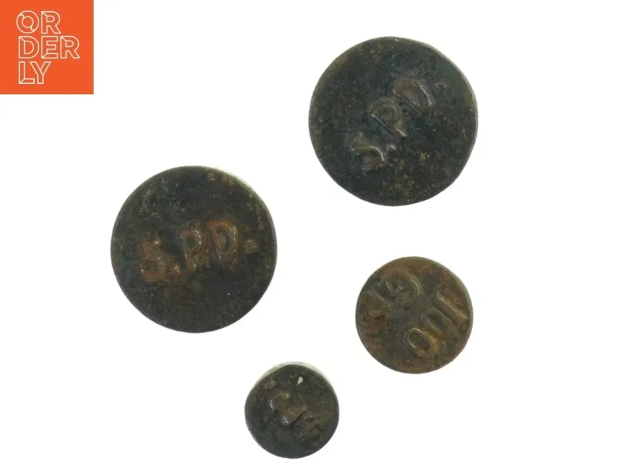 Billede 3 - Antikke vægtlodder (str. 5x2,2 cm)