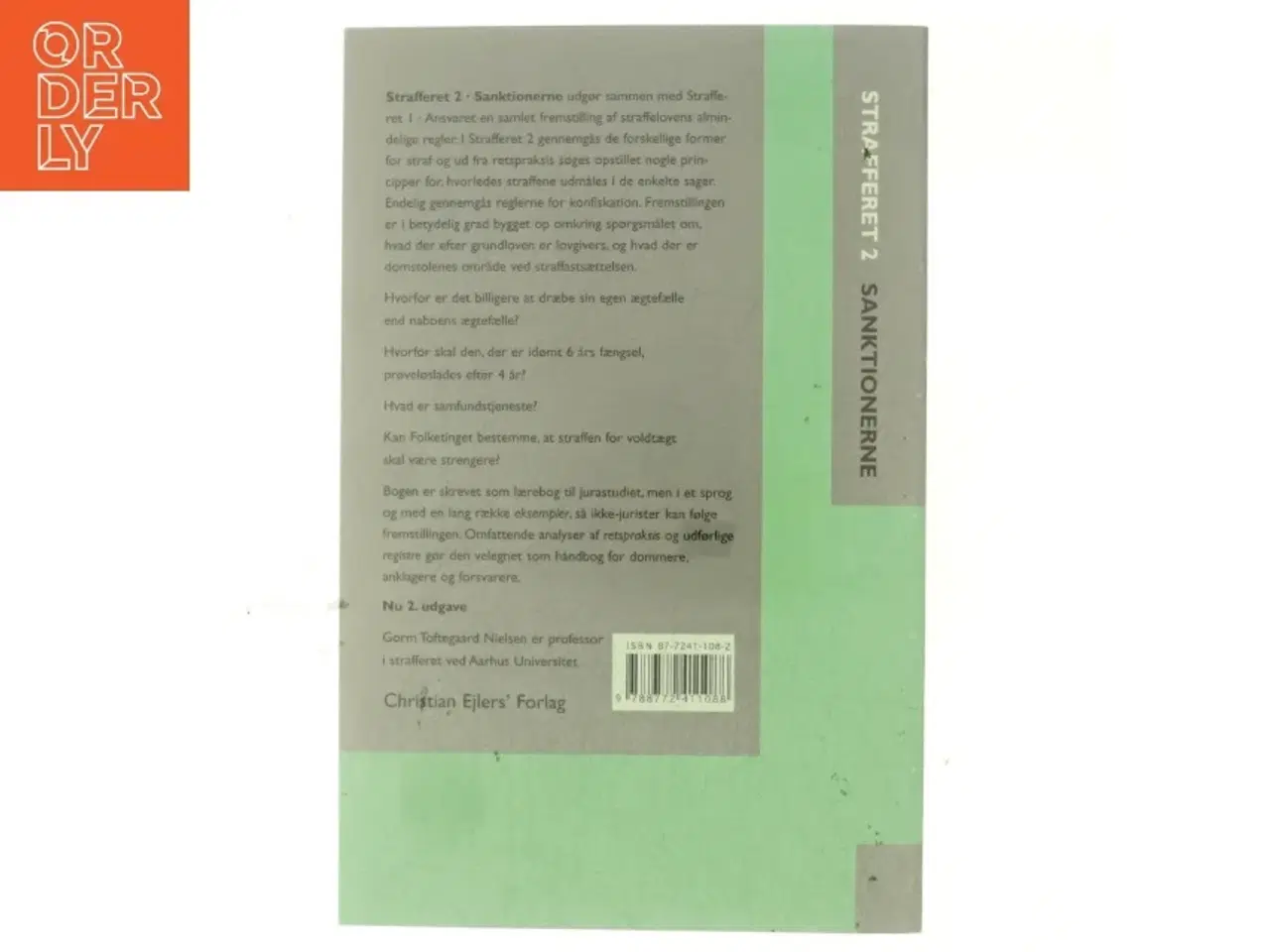 Billede 3 - Strafferet. Bind 2, Sanktionerne af Gorm Toftegaard Nielsen (Bog)