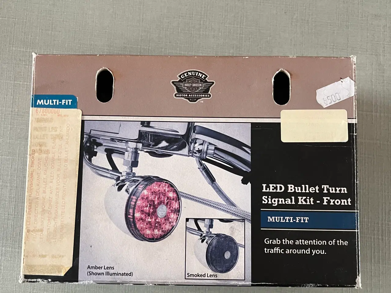 Billede 6 - Blinklys smoked foran Harley-Davidson