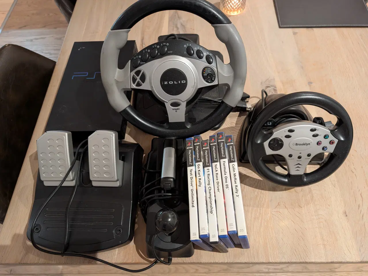 Billede 1 - ps1 rat, pedaler og håndbremse + 6 spil