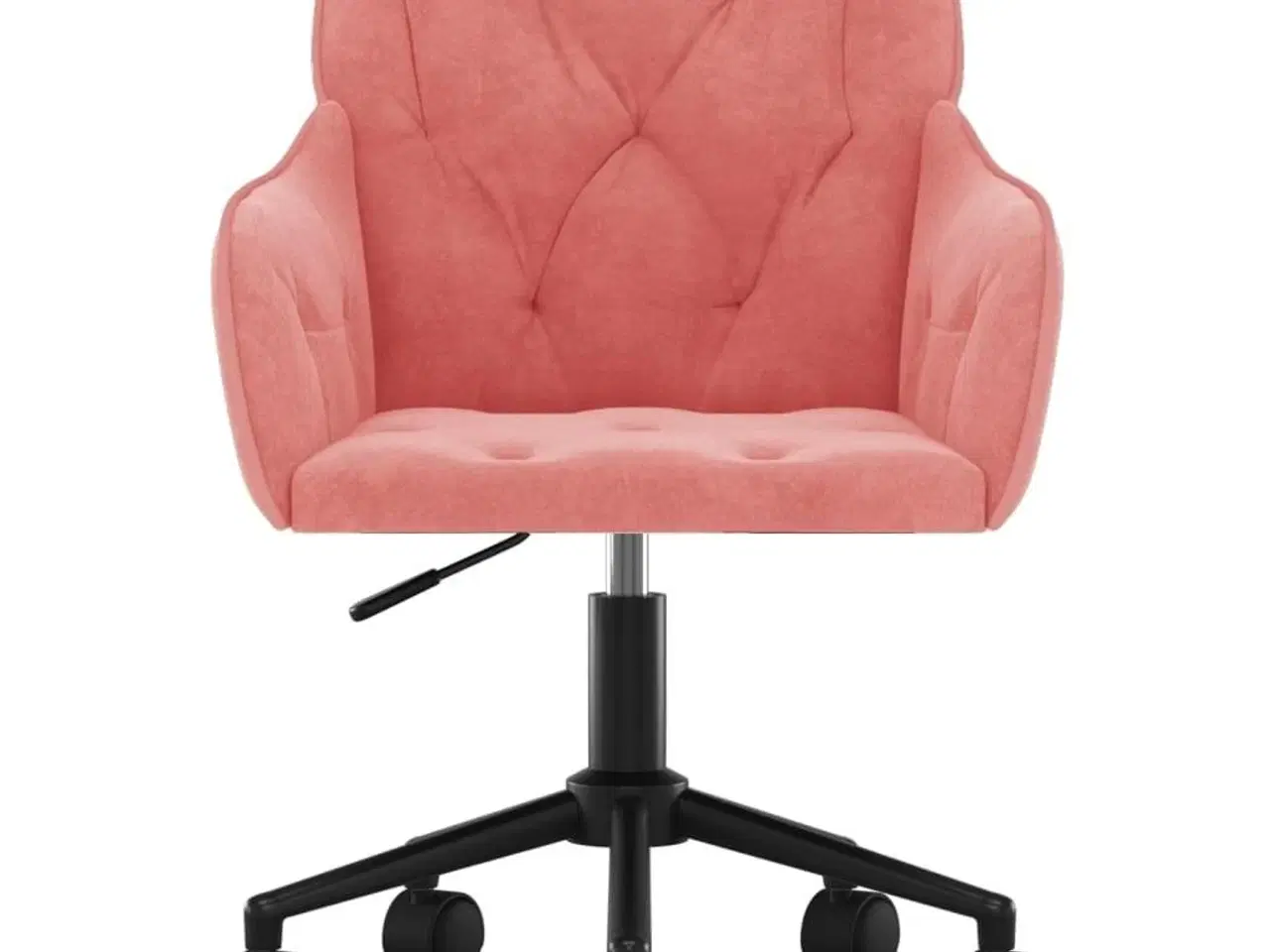 Billede 3 - Drejelig kontorstol fløjl pink