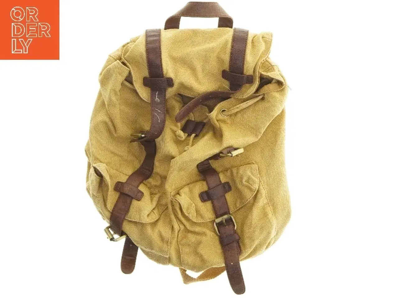 Billede 1 - Retro rygsæk med læderstropper fra Asos (str. 43x35 cm)