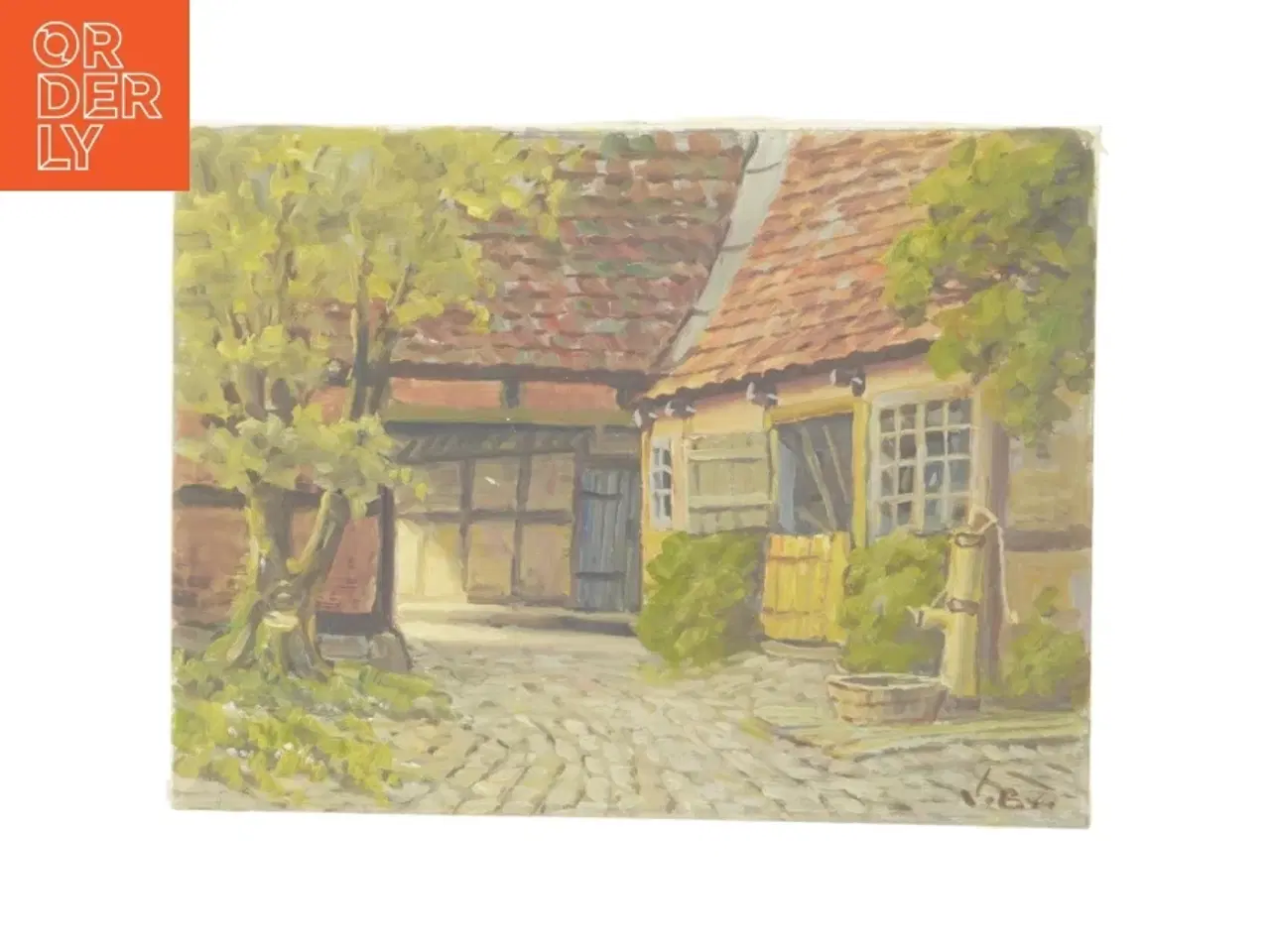 Billede 1 - Gammelt oliemaleri (str. 40,5 x 30,5 cm)