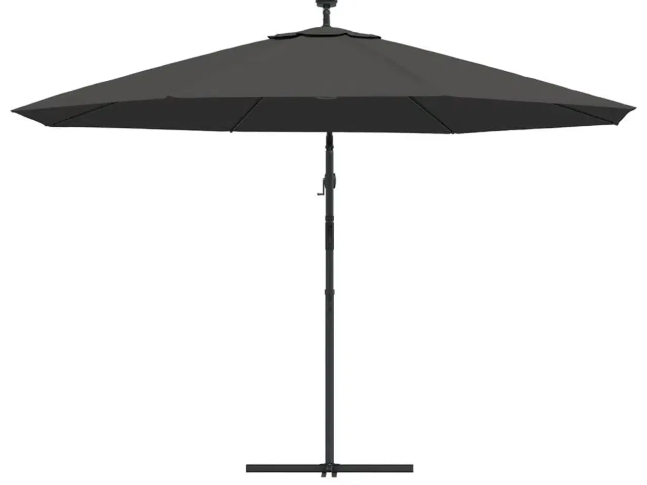 Billede 7 - Hængeparasol med LED-lys og metalstang 350 cm antracitgrå