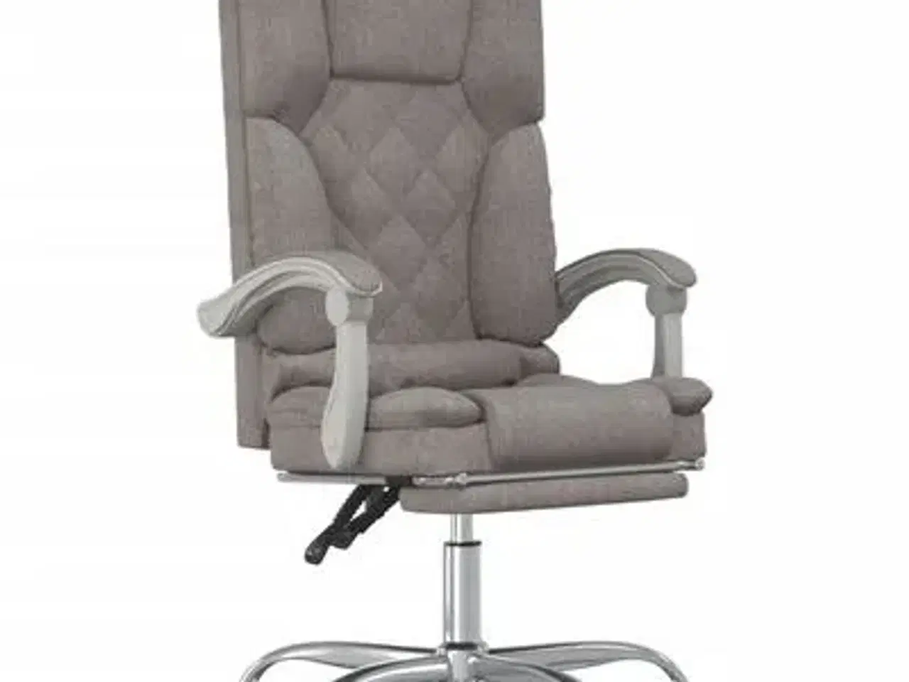 Billede 1 - vidaXL kontorstol med massagefunktion stof gråbrun