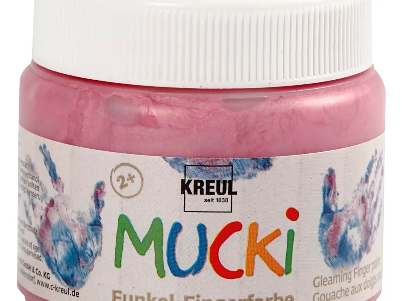 Billede 1 - Mucki Fingermaling, metallic rosa, 150ml/ 1 ds.