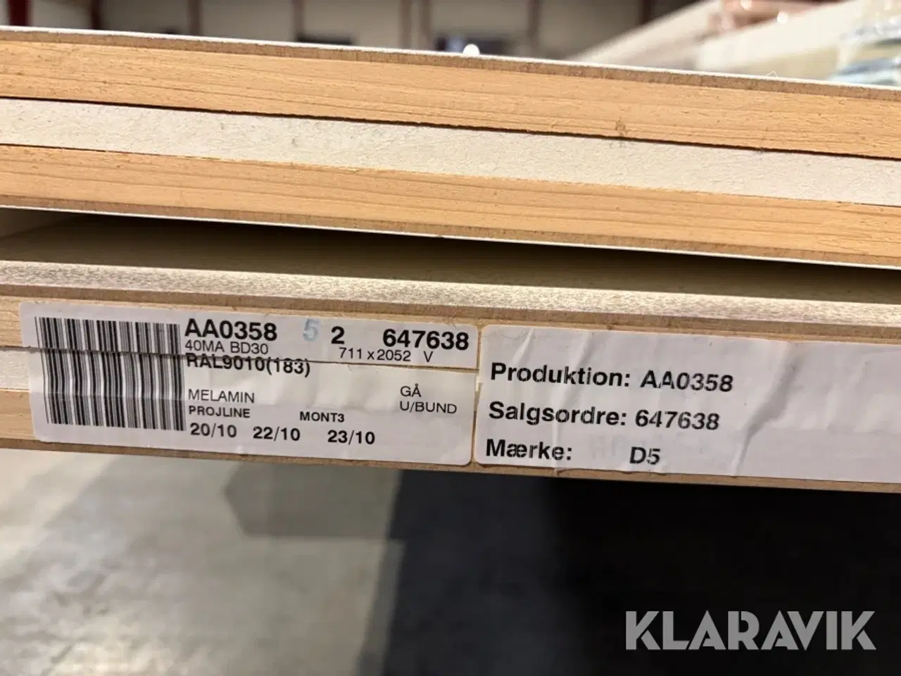 Billede 8 - Dør med karmsæt Swedoor Dobbeltdør 1 styk