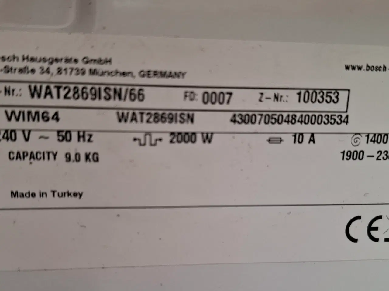 Billede 2 - Bosch serie 6 vaskemaskine