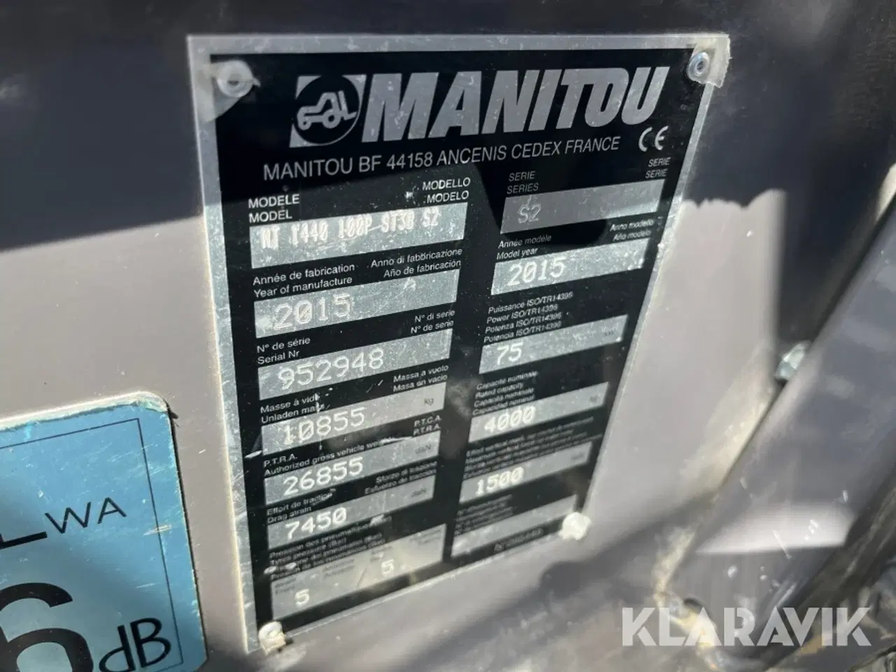 Billede 9 - Teleskoplæsser Manitou MT1440 100P ST3B S2