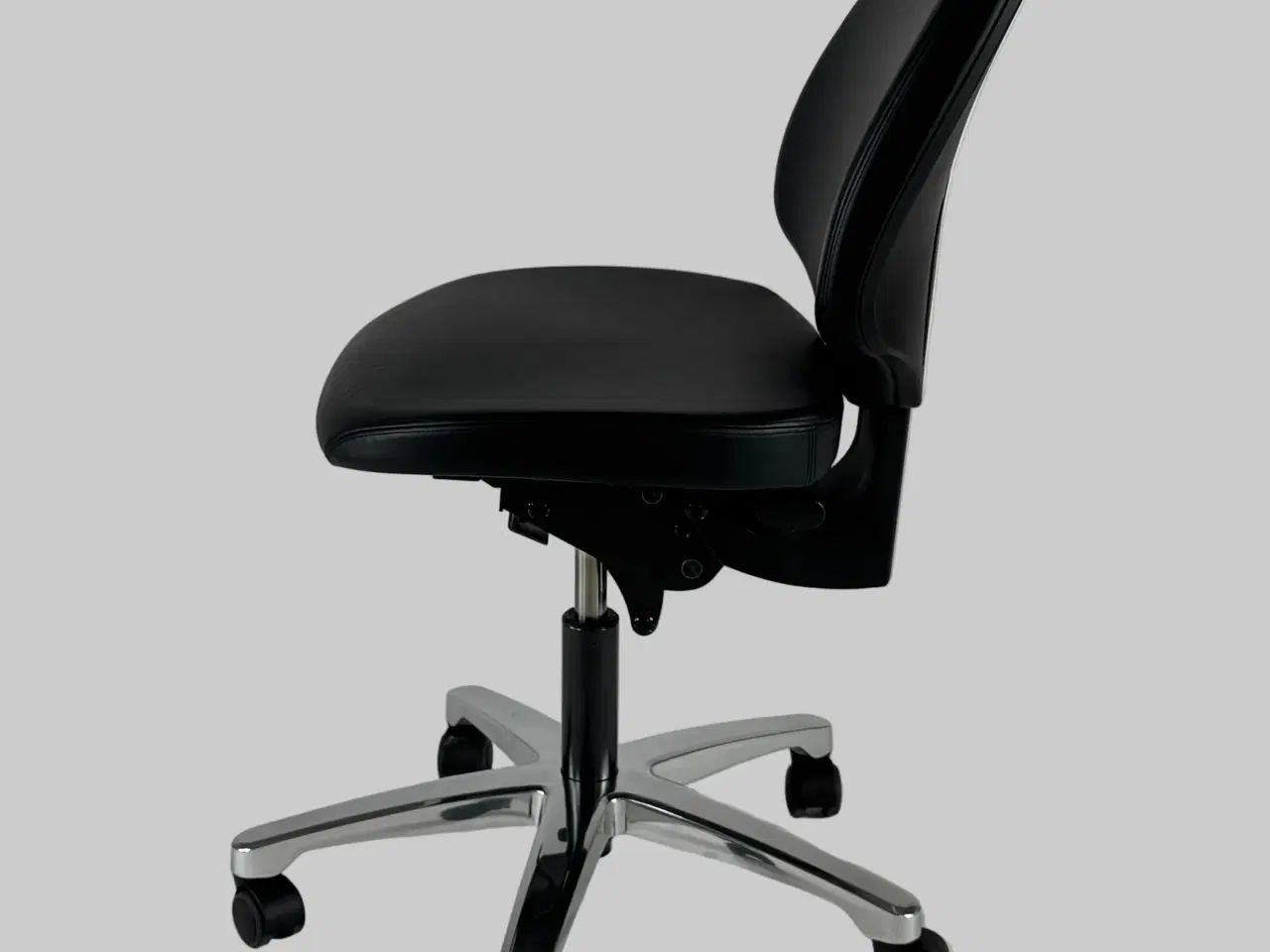 Billede 4 - RH Activ 220 Kontorstol – Sort Læder/Krom Stel