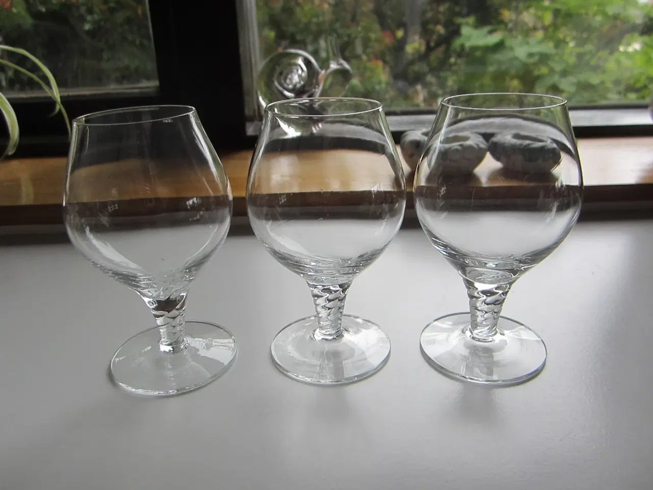 Billede 1 - 3 cognacglas Amager/twist fra Holmegård pr stk