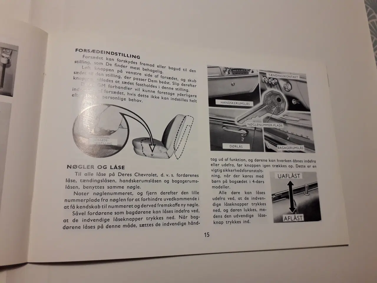 Billede 2 - Chevrolet 1962 Original Instruktionsbog på Dansk