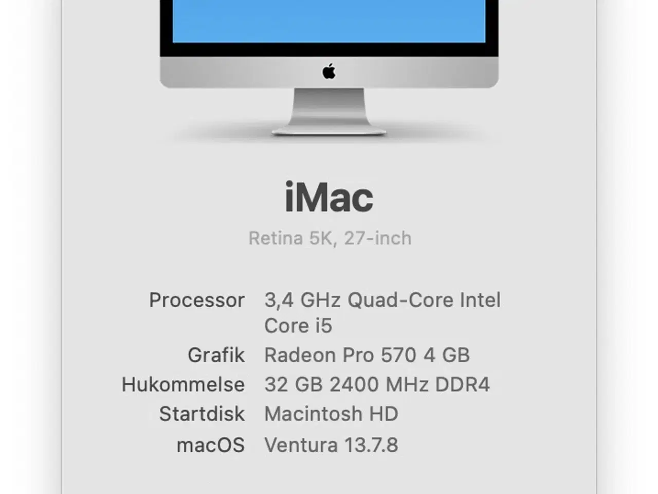 Billede 10 - iMac 27" Retina 5K m/ekstra RAM (velholdt)