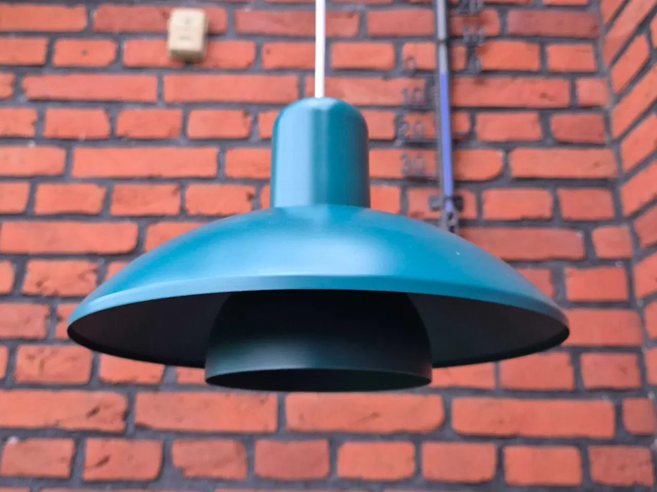 Billede 3 - Retrolampe i den flotteste blågrønnne farve