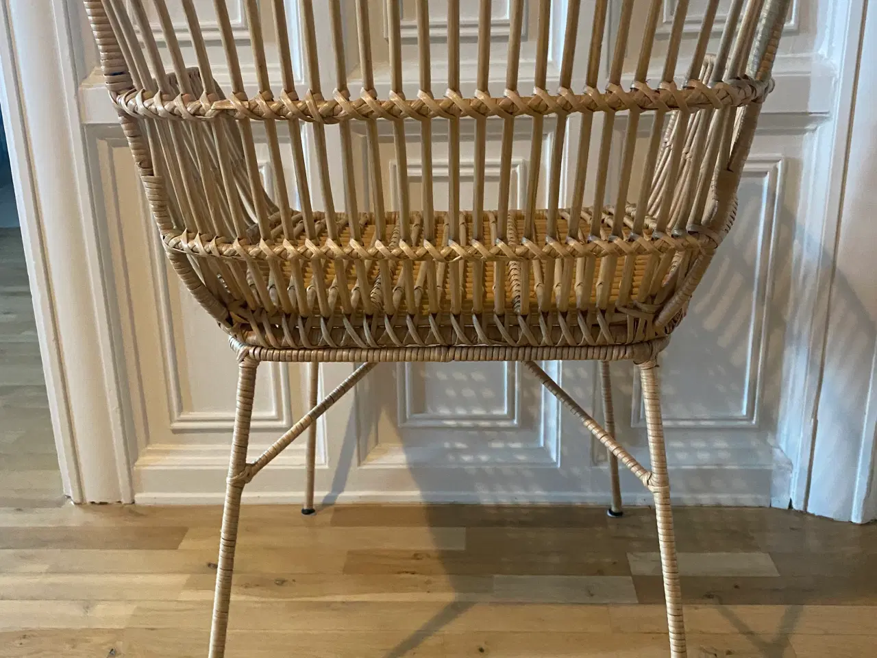 Billede 3 - Spisebordsstol med armlæn i naturflet