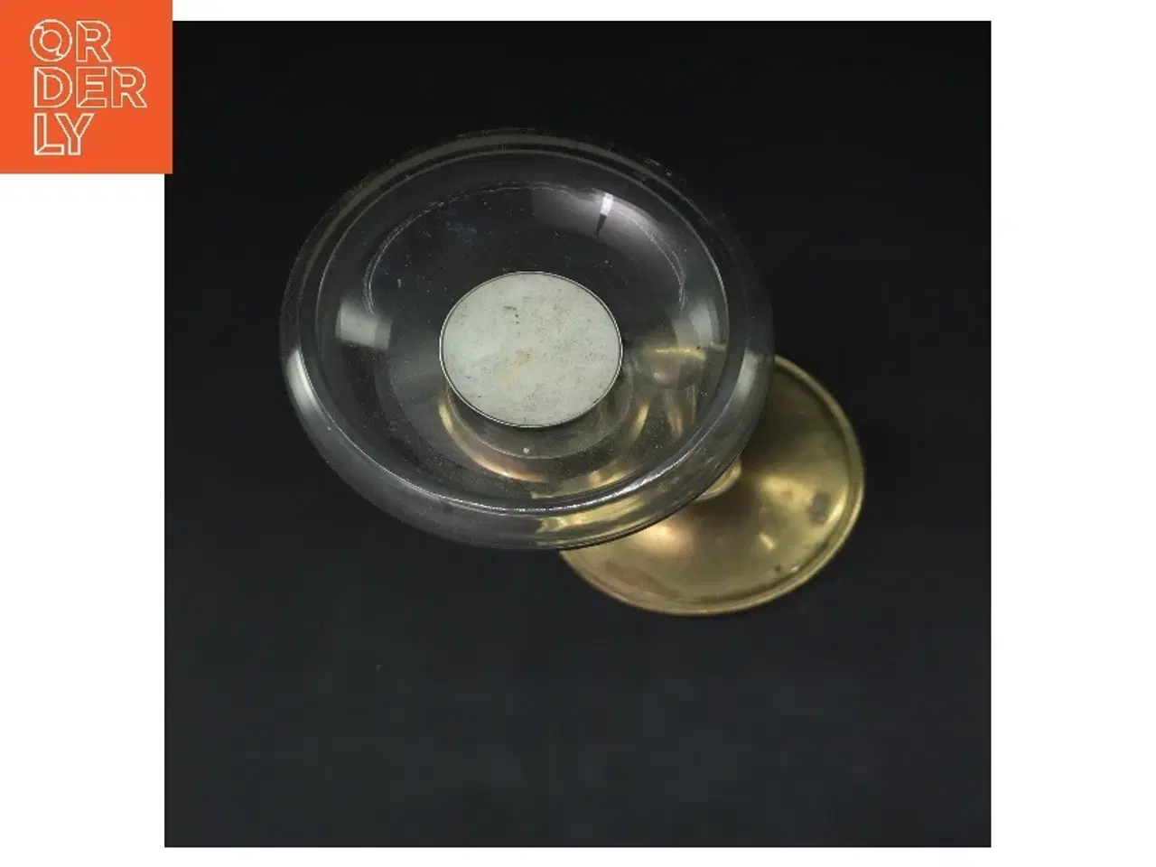 Billede 2 - Vintage lysestage med glasbeholder (str. 31 cm)