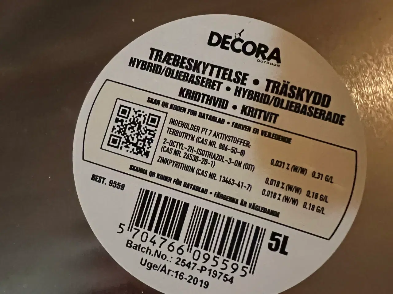 Billede 2 - 20 liter uåbnet hvis træmaling / beskyttelse
