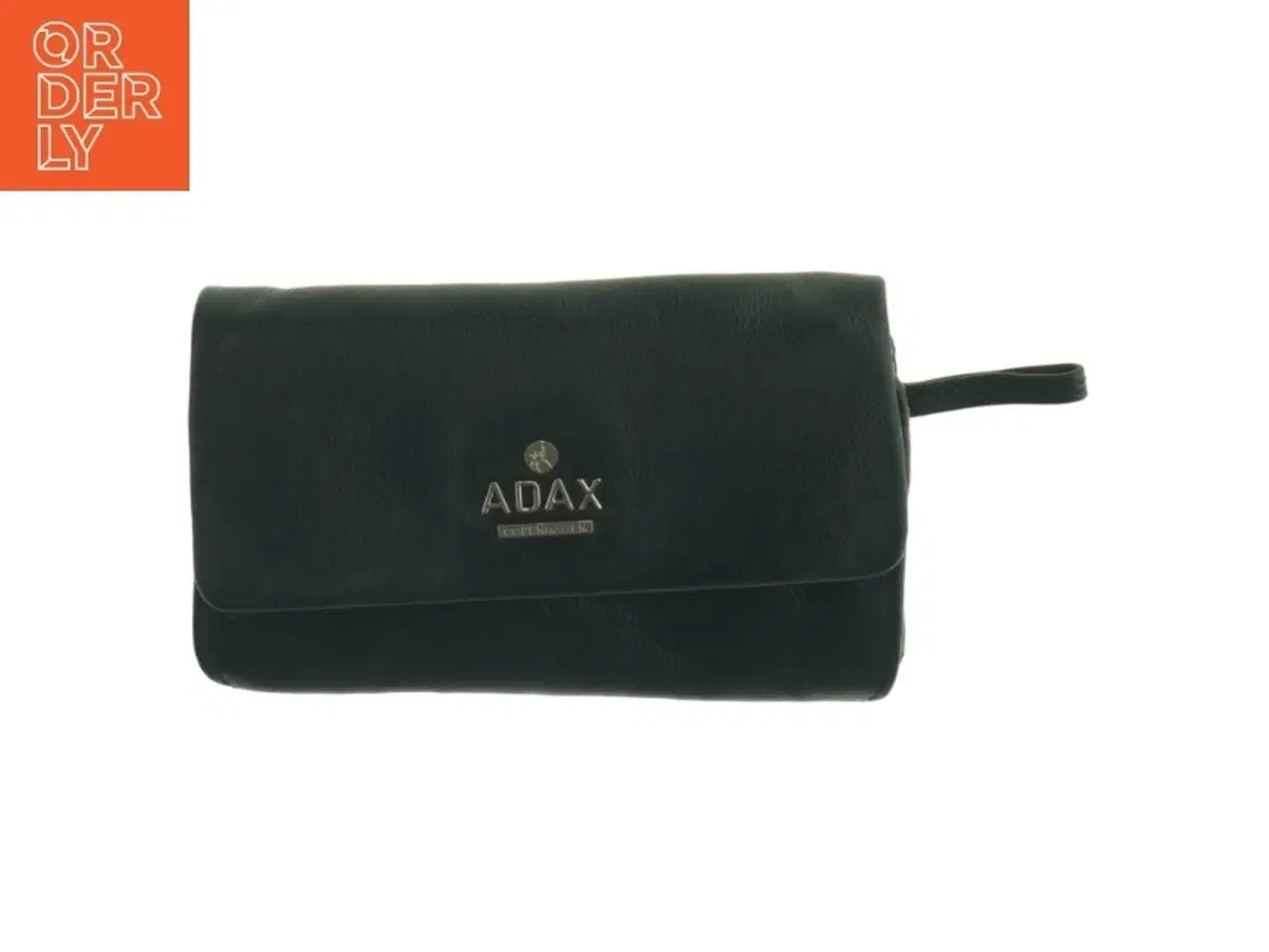 Billede 1 - Sort læderpung fra Adax (str. 17 x 10 cm)