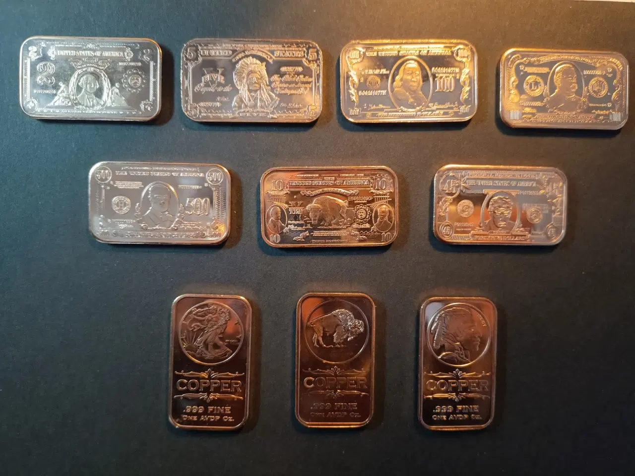 Billede 2 - Kobberbarrer 1 ounce USA.