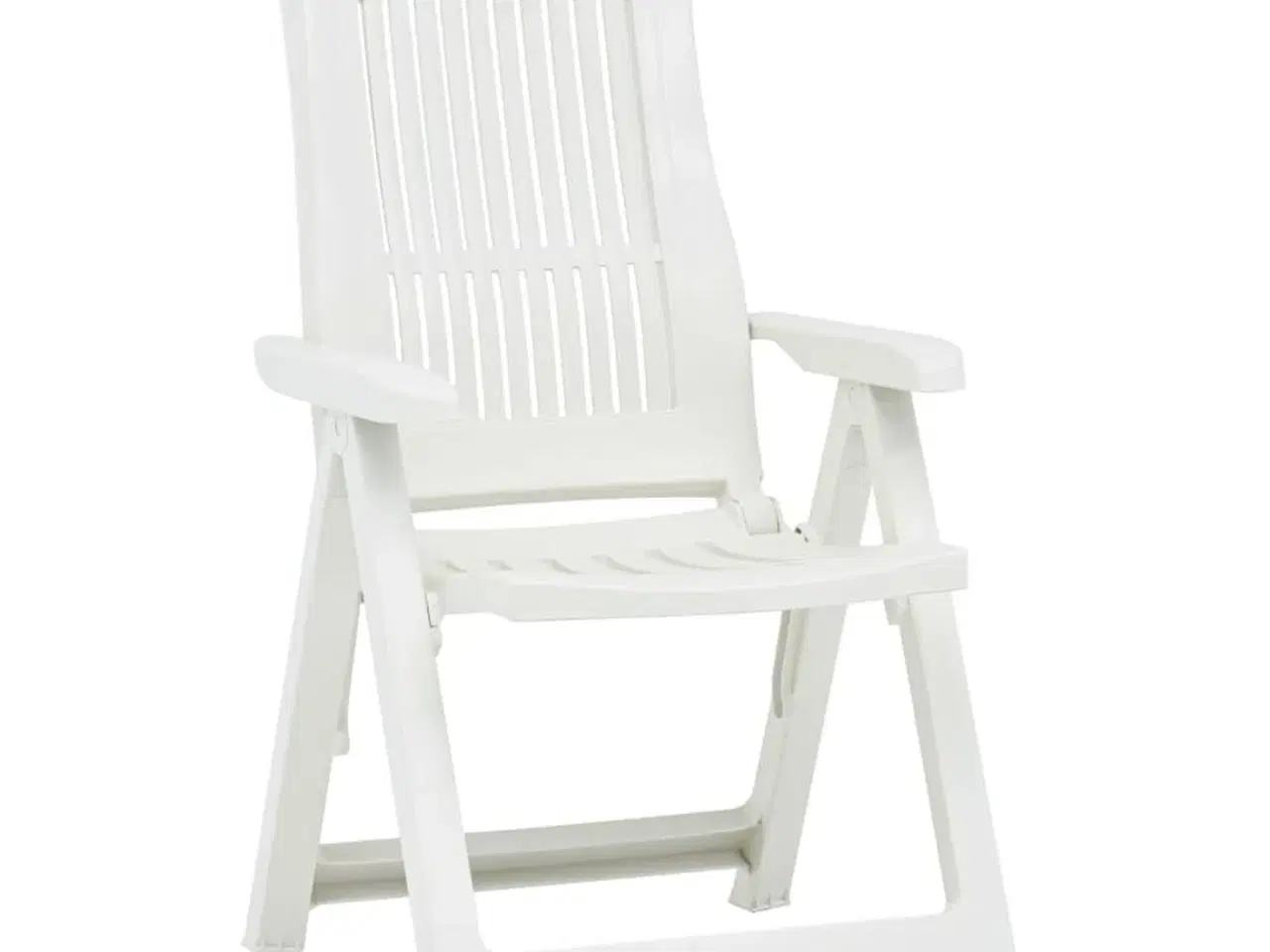 Billede 2 - Havelænestole 2 stk. plastik hvid