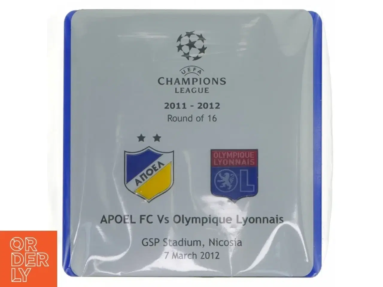 Billede 5 - UEFA Champions League Plastikplakat fra UEFA (str. 15x16 cm)
