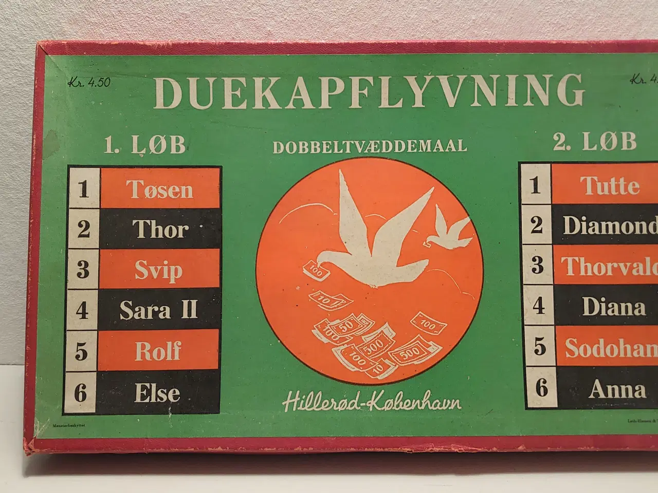 Billede 1 - "Duekapflyvning" Sjældent væddemålsspil før 1948