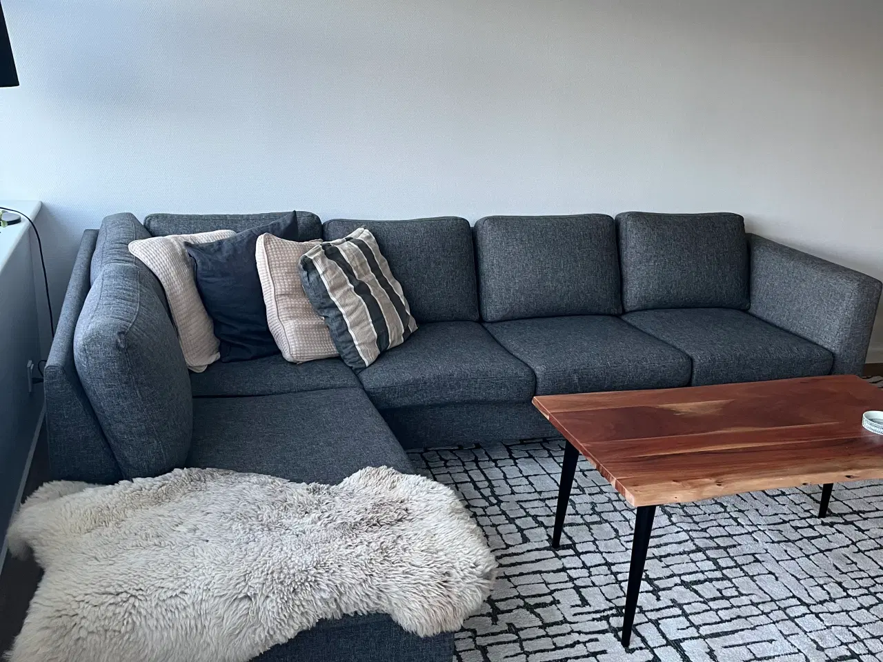 Billede 3 - Sofa med chaiselong 275x180x80