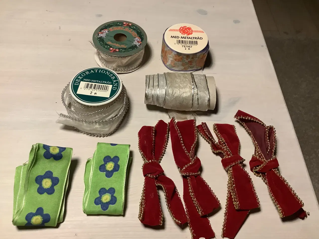 Billede 2 - Dekorationsbånd med metaltråd.