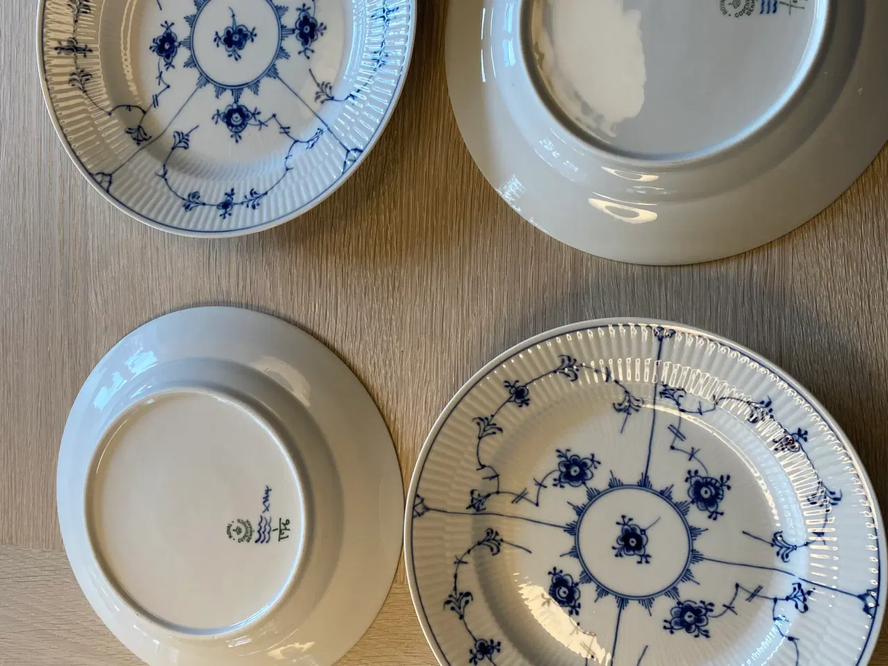 Billede 2 - Musselmalet riflet - Middagstallerkener