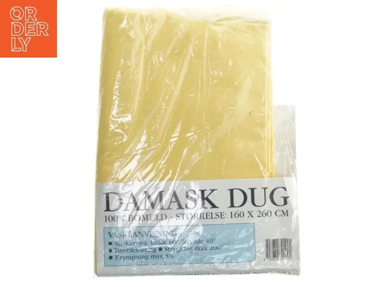 Billede 2 - Gul damask dug (str. 160x260 cm)