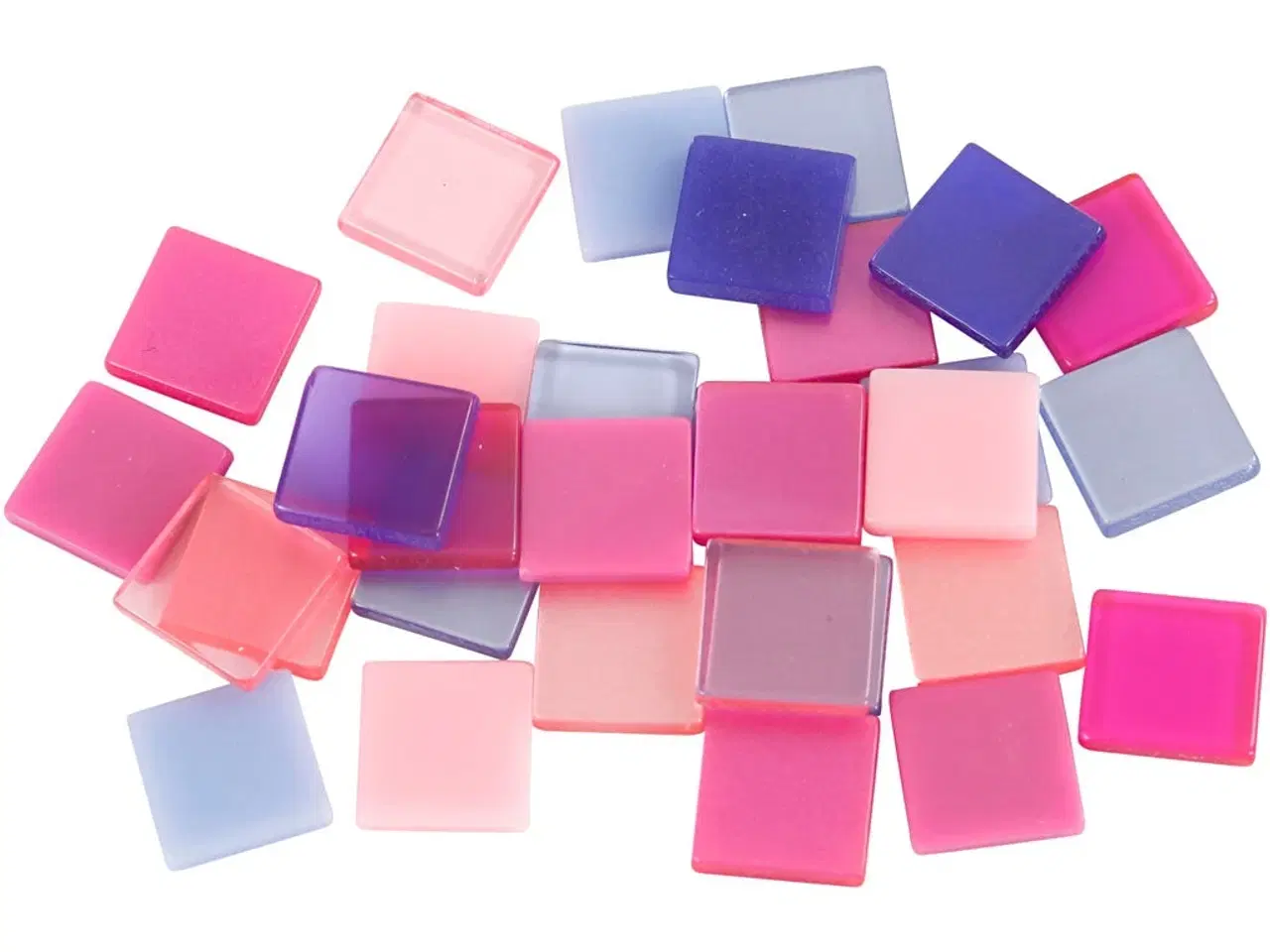 Billede 1 - Minimosaik Lilla Nuancer 10x10 mm - 25g Pakke