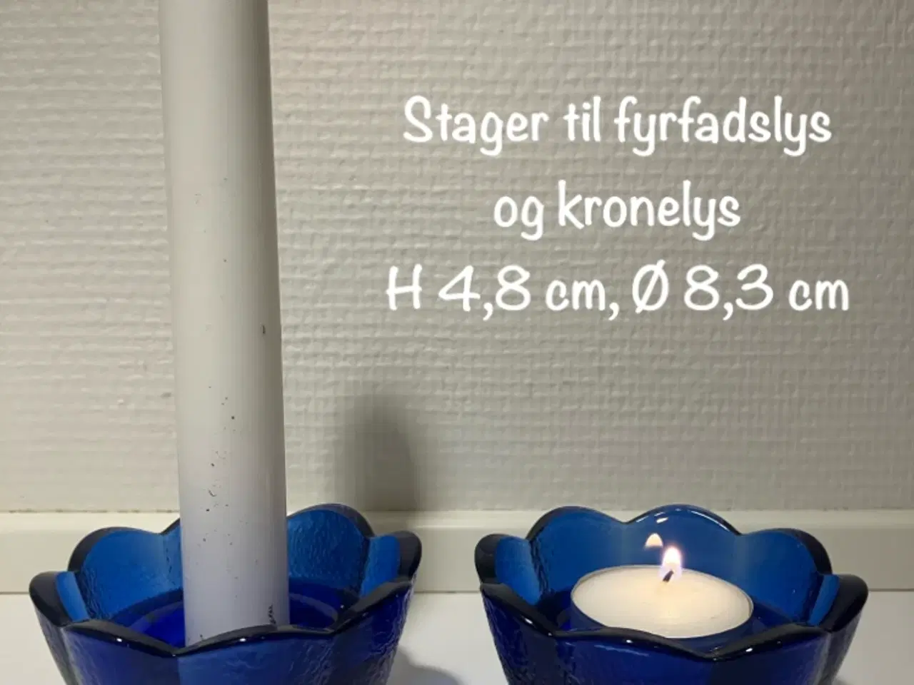 Billede 4 - Blandet blåt glas 