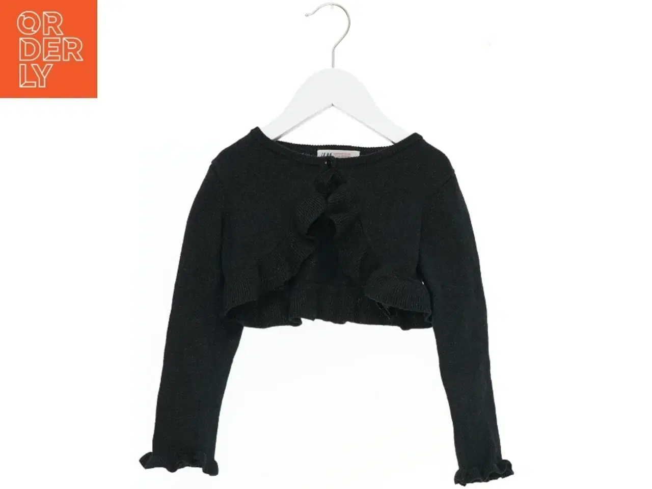 Billede 1 - Sort Cardigan med Flæser til Børn fra H&M (str. 98)