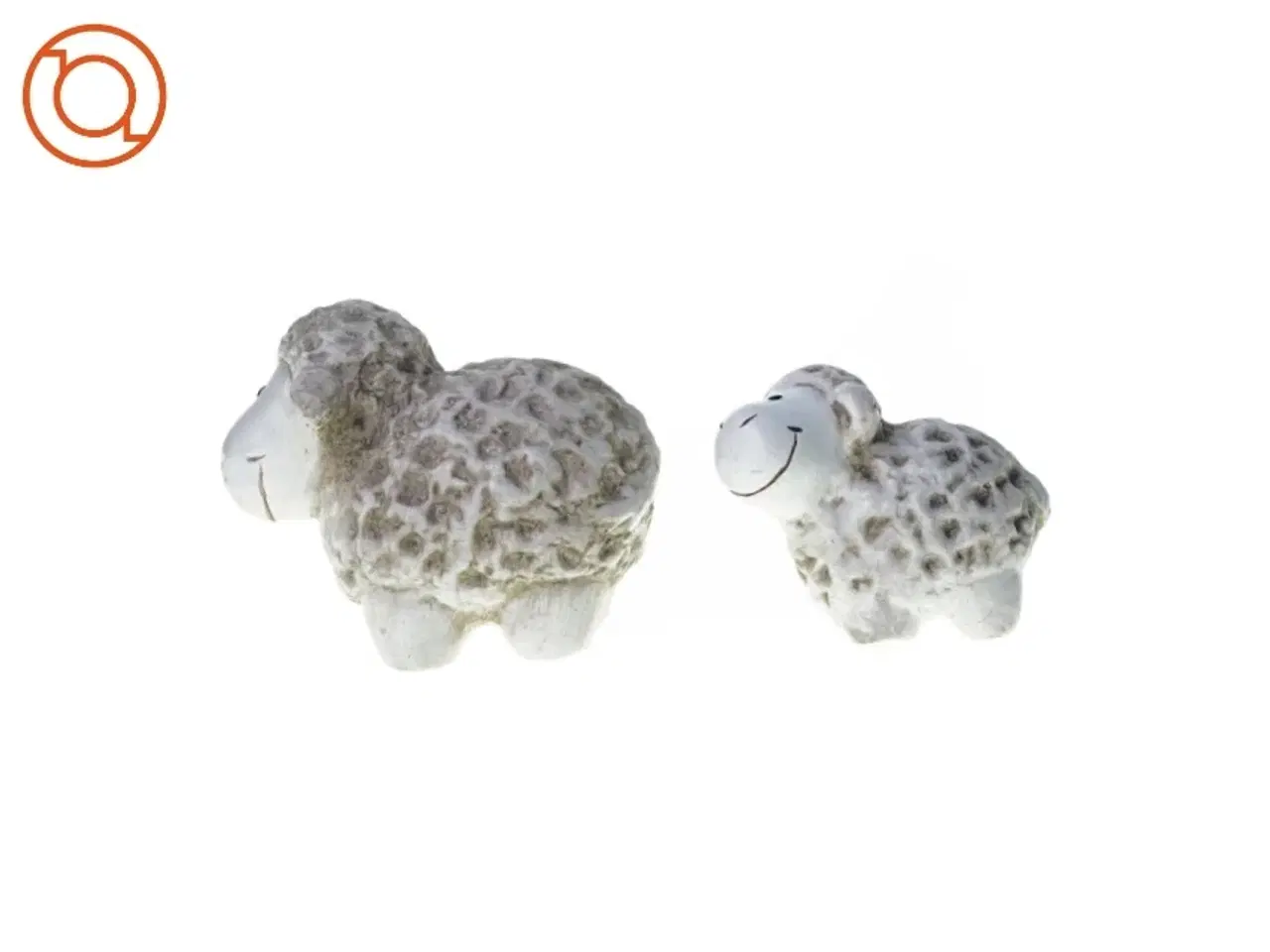 Billede 2 - Keramik får (str. 15 cm og 9 cm)