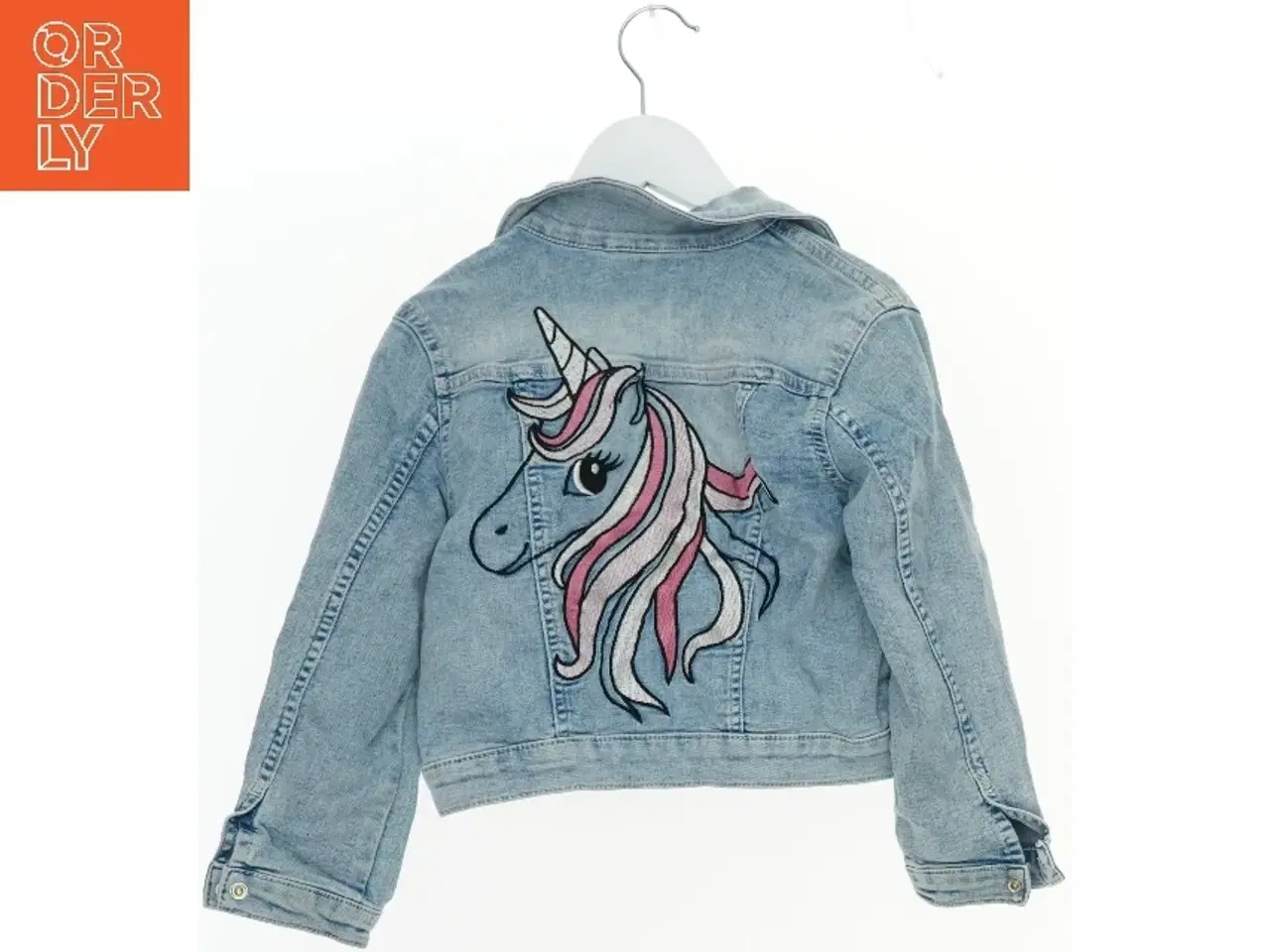 Billede 2 - Denim jakke med enhjørning design fra Denim (str. 116)