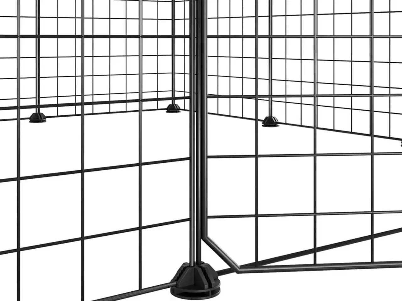 Billede 6 - 12-panels kæledyrsindhegning med låge 35x35 cm stål sort