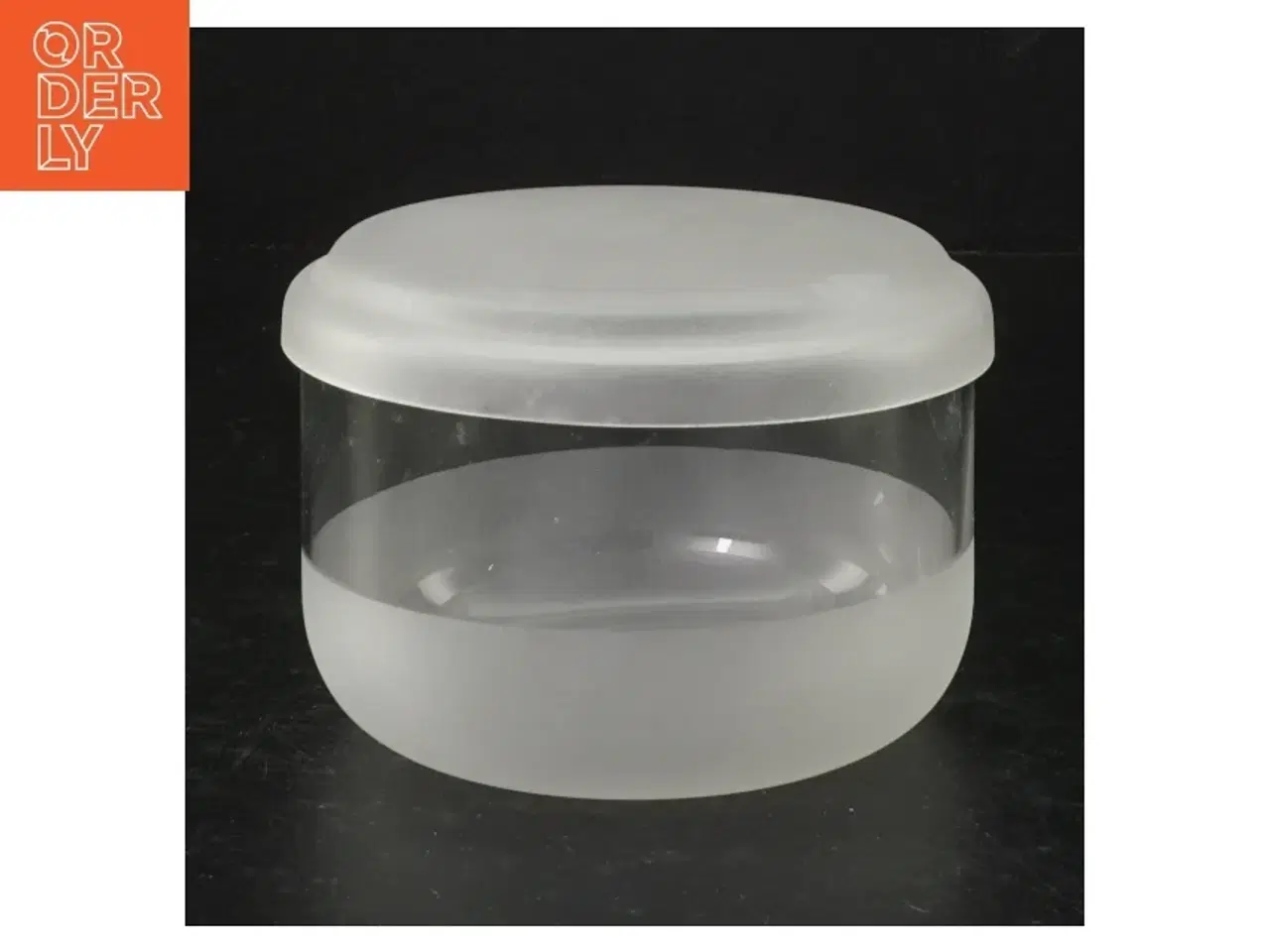 Billede 1 - Frosted Glas Skål og Låg fra Holmegaard (str. 11 cm)