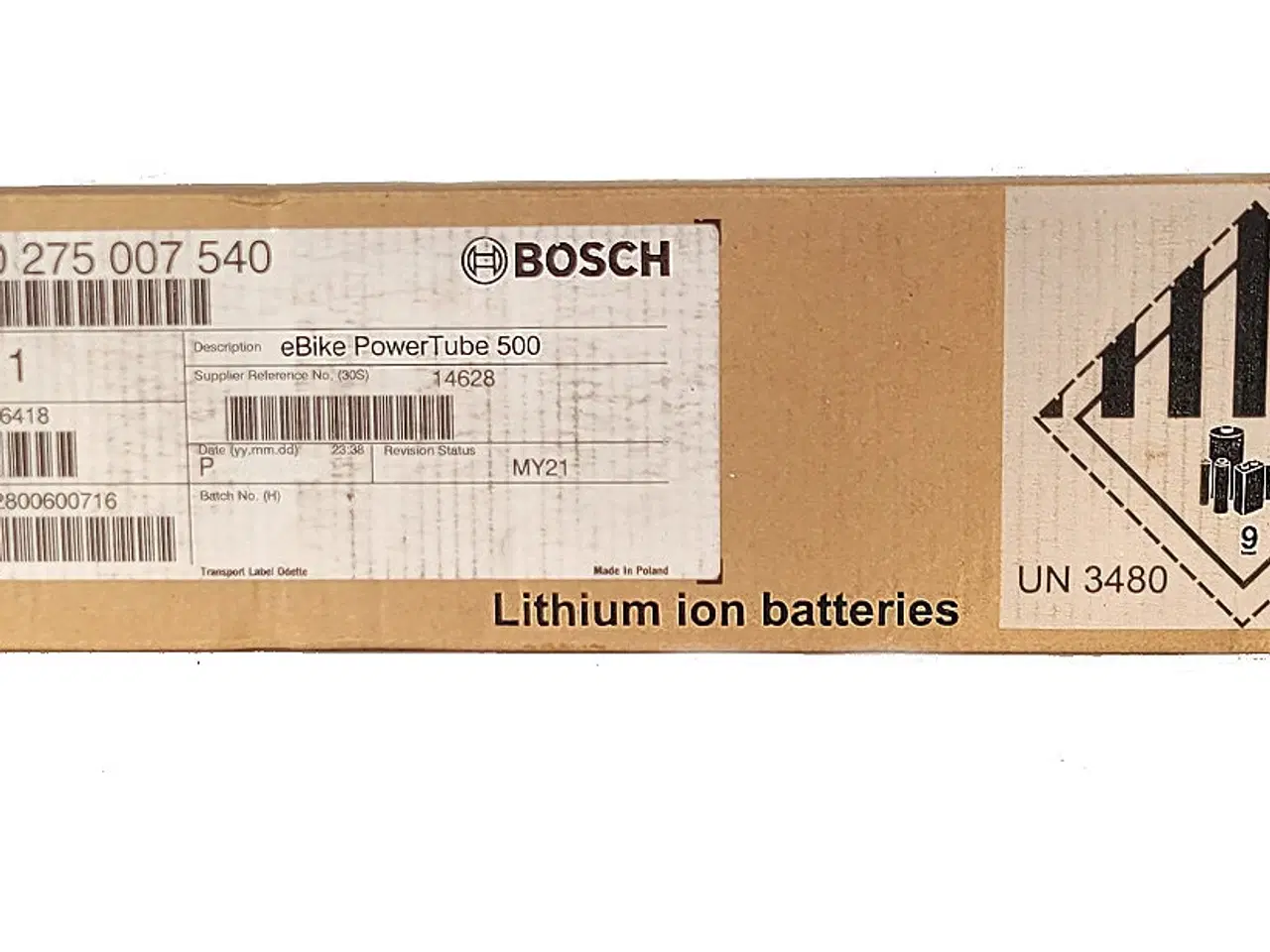 Billede 6 - NY! Bosch PowerTube 500 (BBP281) platinbatteri