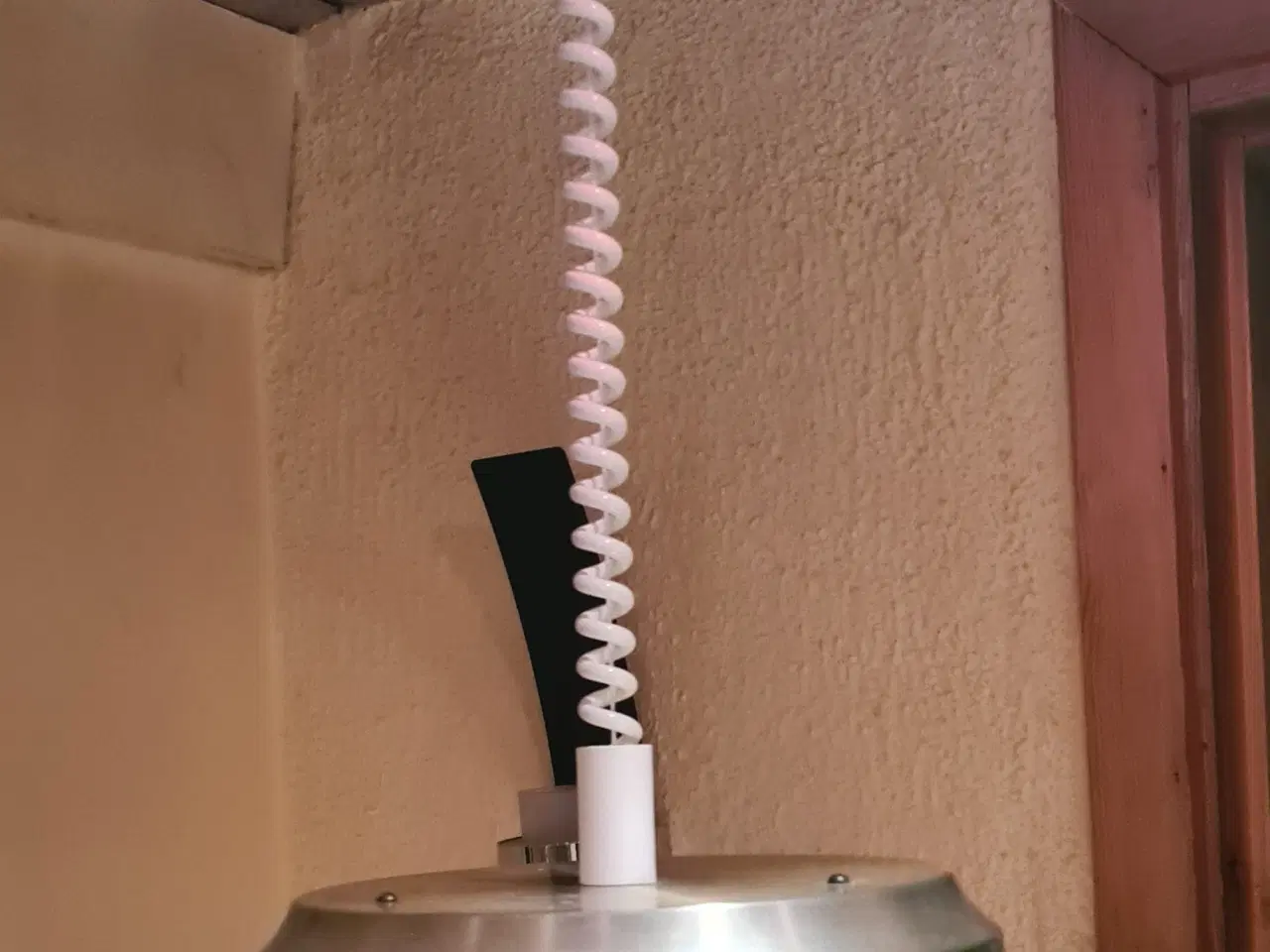 Billede 7 - Retro loftlampe i metal med glasdetaljer