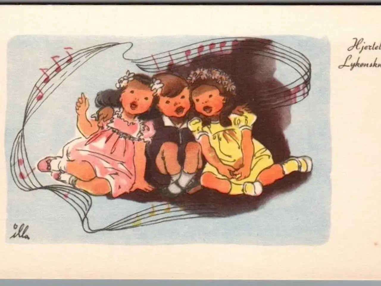 Billede 1 - Illa - Hjertelig Lykønskning - Stender Serie 5031 - Ubrugt
