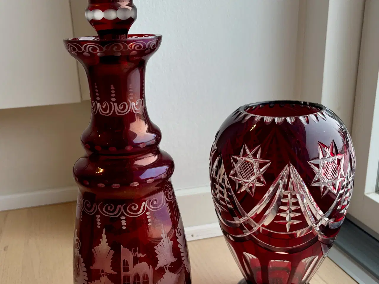 Billede 1 - Böhmisk krystal vase og karaffel