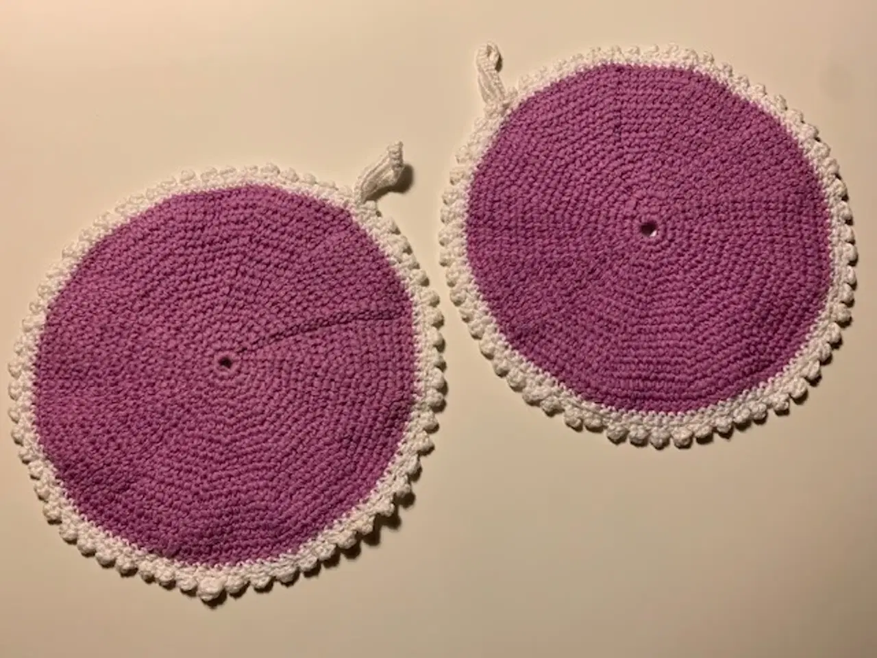 Billede 2 - Grydelapper, hjemmehæklet i 100 % bomuld - ubrugte