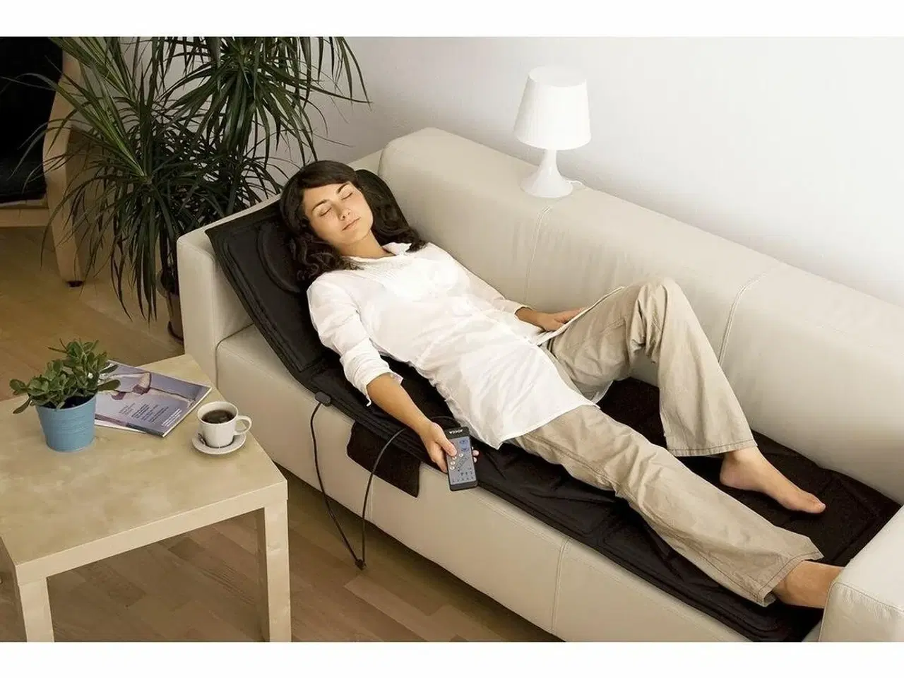 Billede 2 - Massagemåtte med varme JOCCA 6163 - 174 × 60 cm, sort