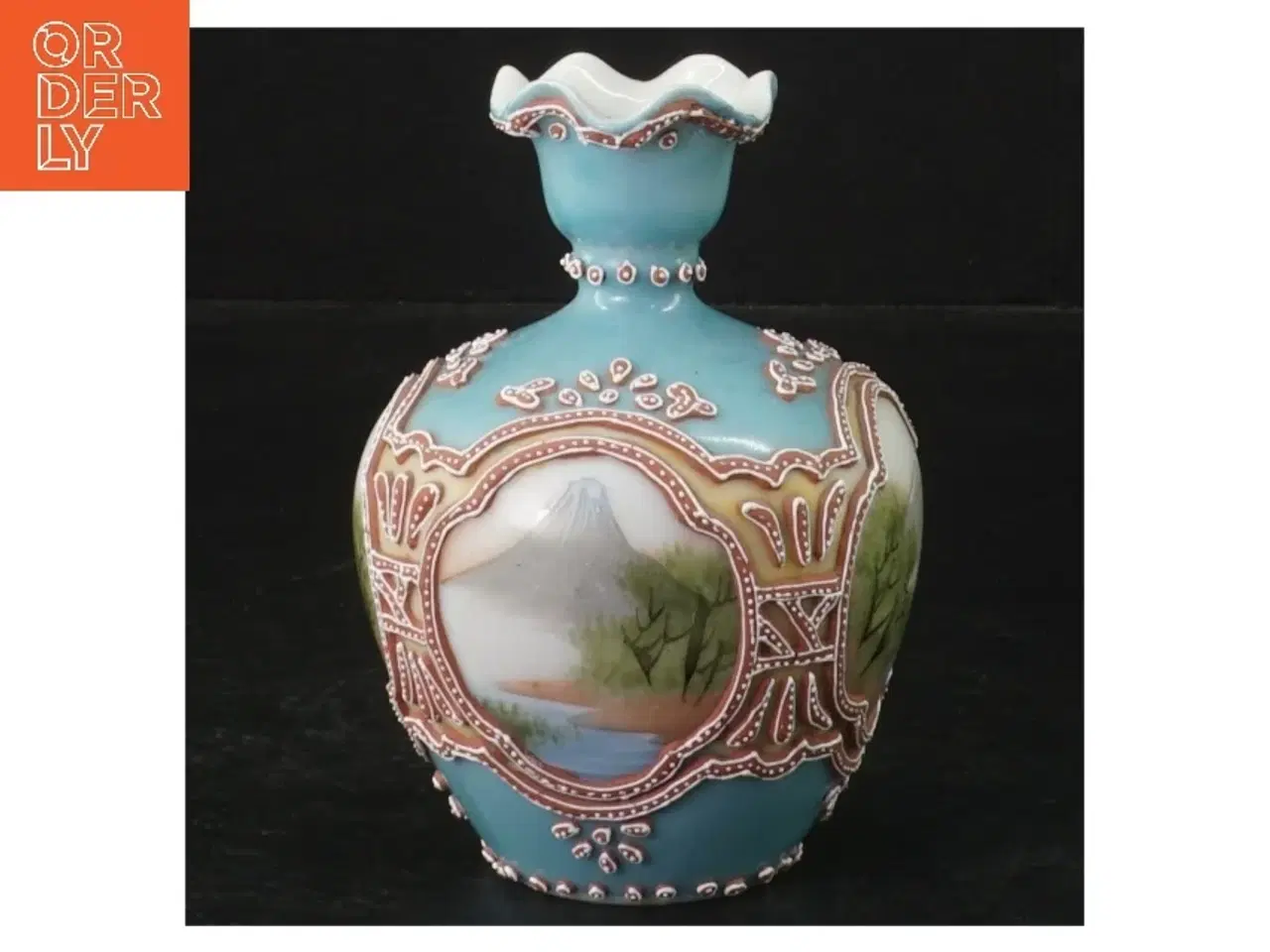 Billede 1 - Håndmalet porcelænsvase (str. 11. cm)