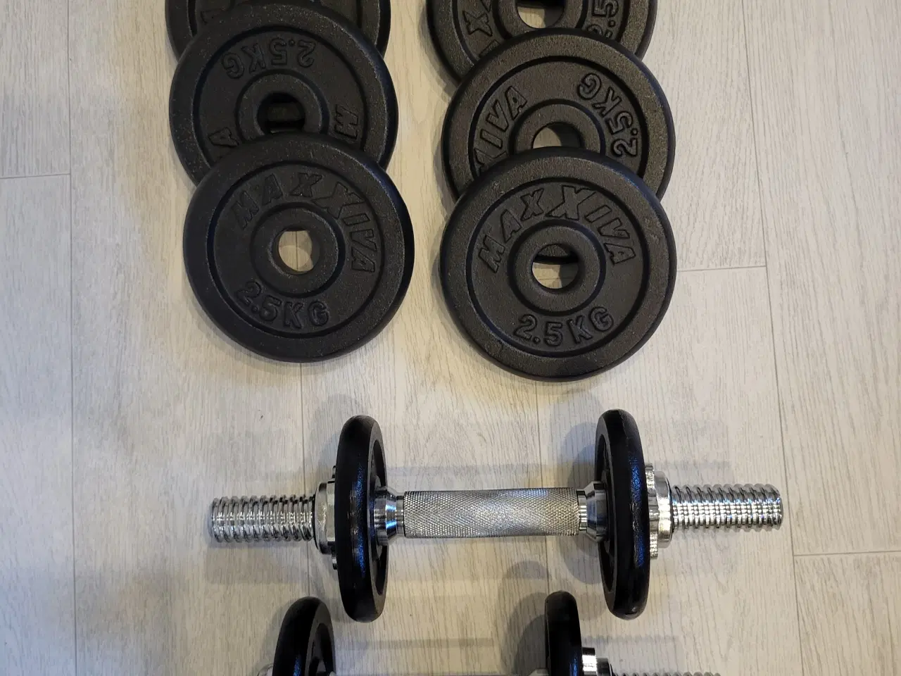 Billede 2 - Håndvægtsæt Støbejern 2x15 kg 